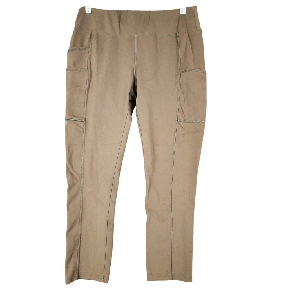 Carhartt Womens Fitted Leggings Medium Olive‎ Green Activewear Utility Work